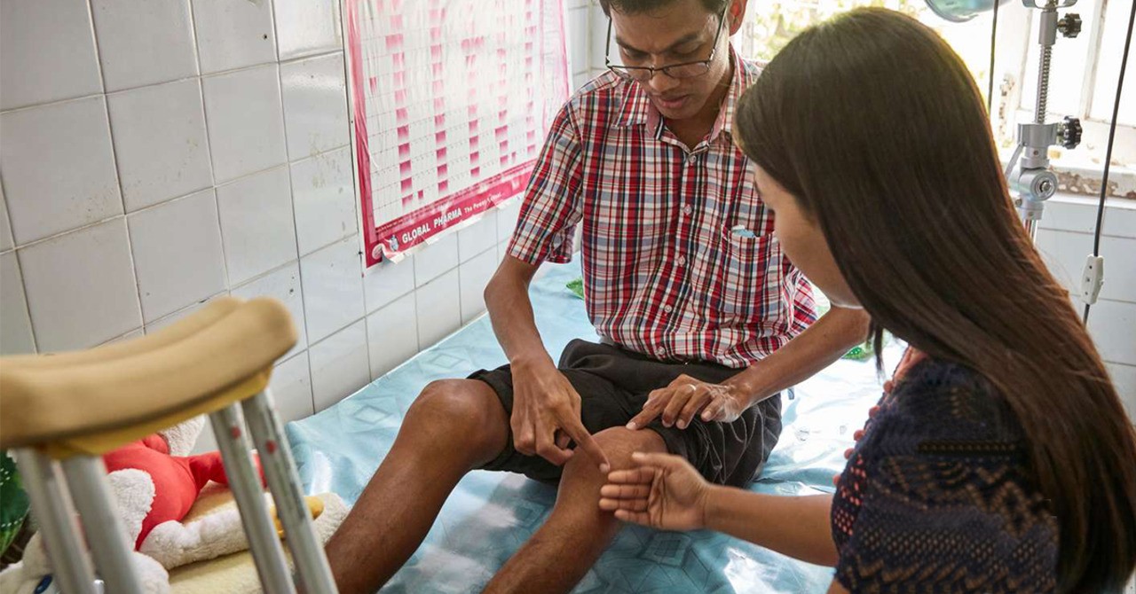 Myo Aung lives in Maynmar and has haemophilia A with inhibitors.